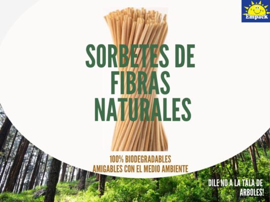 sorbetes de fibras naturales