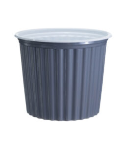 Tarrina 1 litro estriada Bicolor